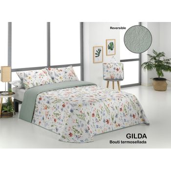 Colcha Bouti Reversible Estampado Flores Gilda Dolz Cama 135 Cm