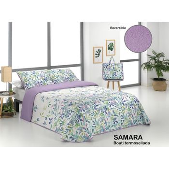 Colcha Bouti Reversible Estampado Flores Samara Dolz Cama 150 Cm