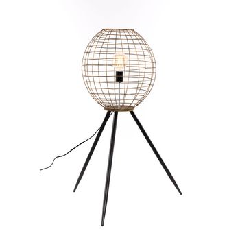 Lámpara De Suelo Globo En Metal 220-240v (60w-e27) 63x63x100cm