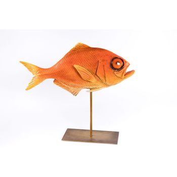 Figura Pez Naranja 45x10x35 Cm