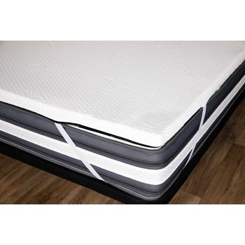 Topper/sobrecolchón Viscoelástico Memory Foam Aloe Vera 135 X 190 X 3 Cm  Blanco Vipalia con Ofertas en Carrefour