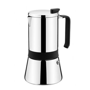 Cafetera Monix Rock 12 Poc Tipo Moka Italiana Induccion Color Negro