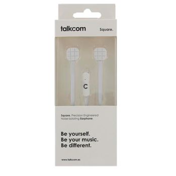 Auriculares Intrauditivos C/micro Talkcom Square Blanco