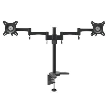 Soporte De Mesa Con Doble Brazo Articulado Approx Appsmd01  Para Dos Monitores  De 10" A 27" Acero