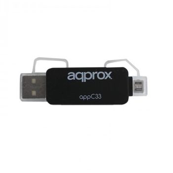 Lector De Tarjetas Approx Appc33 Con Funcion Pendrive Usb/microusb Otg