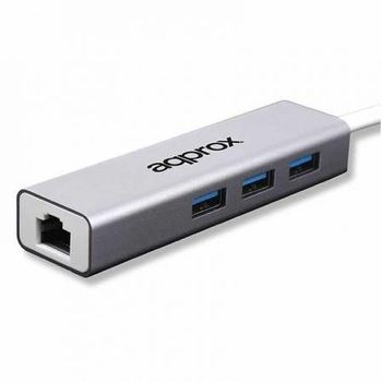 Adaptador Usb A Lan Approx Appc07ghub + Hub 3 Puertos Usb 3.