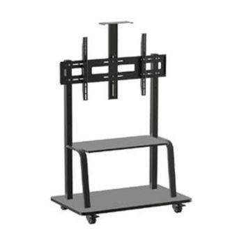 Soporte con ruedas para TV Reflecta 65P-Shelf, color Negro