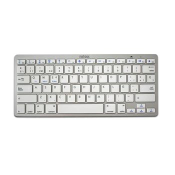 Teclado Español Nilox Bluetooh Silver