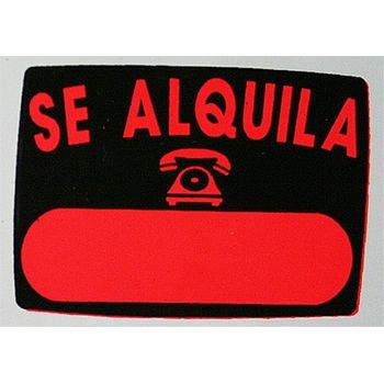 Cartel Señalizacion Se Alquila Radiante 50x70cm Glasspack Super-letra