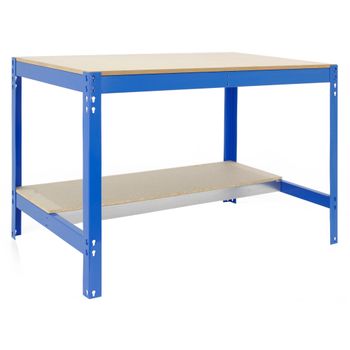 Banco De Trabajo Bt0 900x600 Azul/madera 842x910x610 Mm