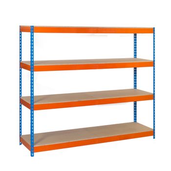 Estanteria Media Carga Simonforte 1504-4 Con Aglomerado Azul/naranja/mader 2000x1500x450 Mm