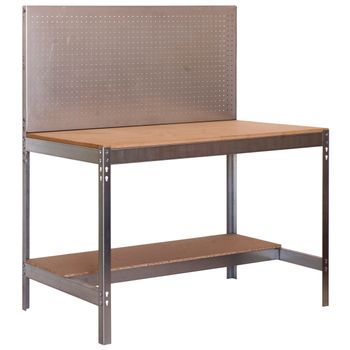 Banco De Trabajo Plegable Durhand Metal Mdf 56x62x75 Cm Natural con Ofertas  en Carrefour