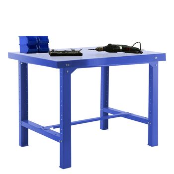 Banco De Trabajo Industrial Bt6 Metalic 1200 Azul 830x1200x730 Mm