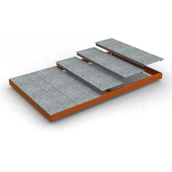 Estante Adicional Ecoforte 1206 Naranja Con Bandeja De Metal 1200x600x70mm