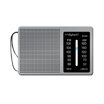 Radio De Bolsillo Am-fm, Altavoz, Horizontal, Plata