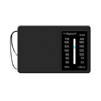 Radio De Bolsillo Am-fm, Altavoz, Horizontal, Negro