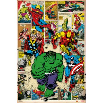 Maxi Poster Marvel Comic-here Come The Heroes