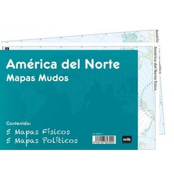 Pack 10 Mapas Mudos Es America Del Norte Politica Fisica