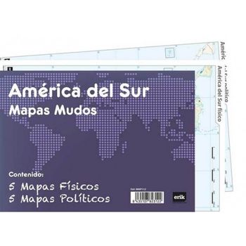 Pack 10 Mapas Mudos Es America Del Sur Politica Fisica