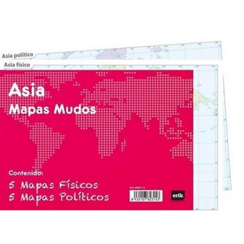 Pack 10 Mapas Mudos Es Asia Politica Fisica
