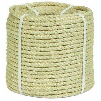 Cuerda Torcida 20mm Sisal Natural 4 Cabos Hyc 100m