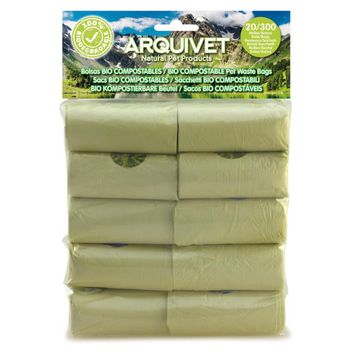 Bolsas De Recambio Bio Compostables Arquivet(20 Rollos X 15 Bolsas)