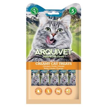 Creamy Cat Treats Snack Líquido Gato De Pollo Arquivet 5x14gr