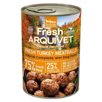 Fresh Turkey Meatballs  Comida Húmeda Para Perro Con Pavo, Brócoli Y Calabaza  Arquivet 400g