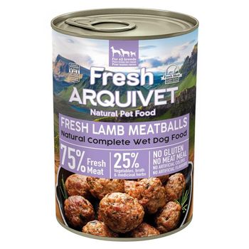 Fresh Lamb Meatballs  Comida Húmeda Para Perro Con Cordero, Zanahorias Y Boniato  Arquivet 400g