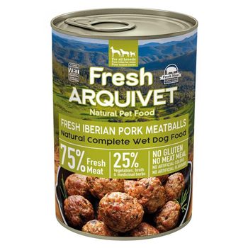 Fresh Pork Meatballs - Comida Húmeda Para Perro Con Cerdo Ibérico, Calabaza Y Judías Verdes  Arquivet 400g