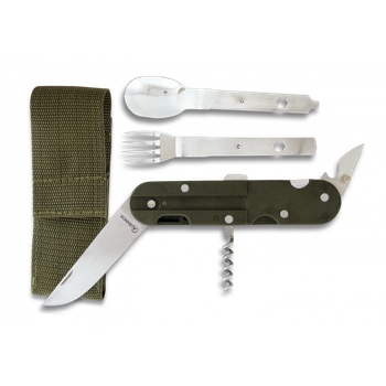 barebones  Juego de cubiertos para acampar con tenedor, cuchillo y cu