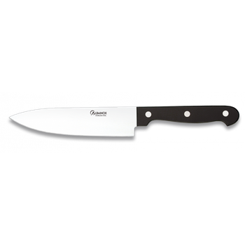 Cuchillo Cocinero Martinez Albainox Negro Mango De Polioximetileno Y Hoja Acero Inox De 15 Cm 17186