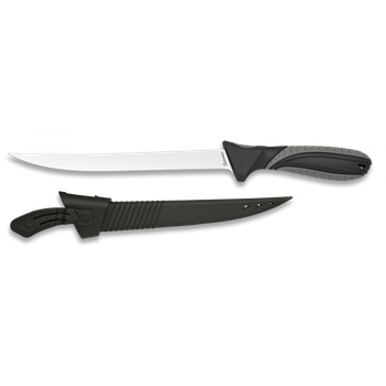 Cuchillo Fileteador Outdoor Hoja Satin Albainox Con Mango Abs Y Goma De 21 Cm 32013