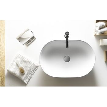 Bathco 4129 Livorno Lavabo Sobre Encimera Oval 54 Blanco