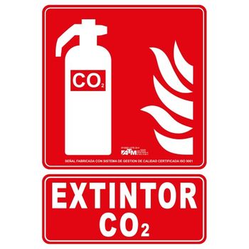 Atm Señalización-asa020-señal Extintor Co2 Pvc Clase A