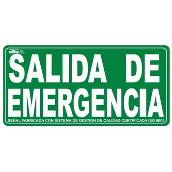 Atm Señalización-asa190-señal Salida De Emergencia Pvc Clase A