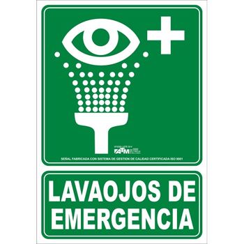 Atm Señalización-asb220-señal Lavaojos De Emergencia Pvc Clase B