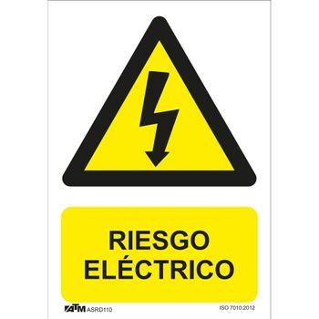 Atm Señalización-asrd110-señal Peligro Riesgo Eléctrico Pvc Glasspack