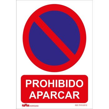 Atm Señalización-asrd290-señal Prohibido Aparcar Pvc Glasspack 300 X 400 Mm