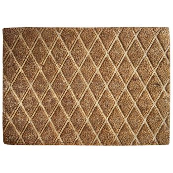 Felpudo Coco Con Relieve Rombos 7160101-1" "60x40 Cm" "natural Crudo 7160101-1" "exma