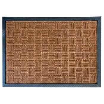 Felpudo Goma Textil Mosaico Marrón 7164101-9" "60x40 Cm" "marrón Cuadros" "exma