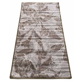 Alfombra Para Pasillo Rollito Pasillero 100cm - Beige Crema Hojas 715u101-48" "100x57 Cm" "beige Crema Hojas" "exma