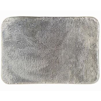 Alfombrilla Baño Antideslizante De Microfibra, Tacto Suave - Gris 7401000-4" "60x40 Cm" "gris 7401000-4" "exma