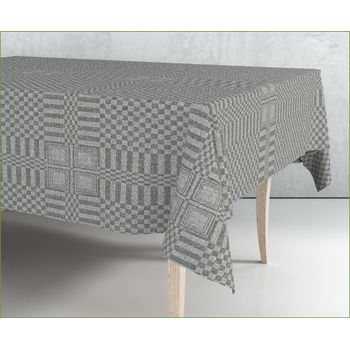 Mantel De Hule Estampado Por Metros - Cuadro Tejido Gris 43323-1" "100 X 140 Cm" "cuadro Tejido Gris 43323-1" "exma