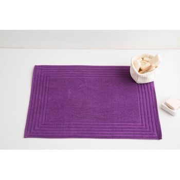 Alfombra De Baño Berenjena 100% Algodón 600 Gr