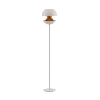 Lámpara De Pie Diseño Moderno Blanca Y Dorada