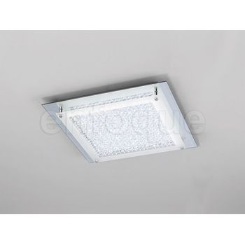 Plafón De Techo Cuadrado Grande 42cm Espejo Led Colección Zafir