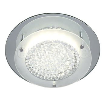 Plafón De Techo Redondo Pequeño 28cm Espejo Led Colección Zafir