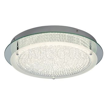 Plafón De Techo Redondo Grande 45cm Espejo Led Colección Zafir