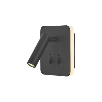 Akunadecor - Aplique De Pared Acrilico Negro Cayman